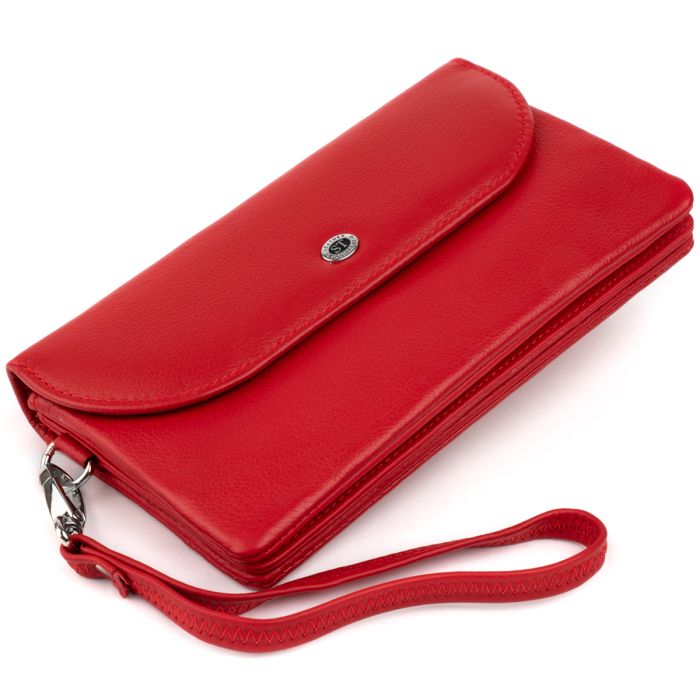 Клатч зі шкіри жіночий ST Leather 19321 червоний