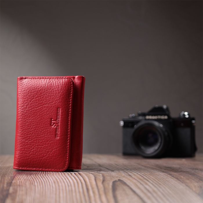 Женский портмоне с монетницей из натуральной кожи ST Leather 22727 красный