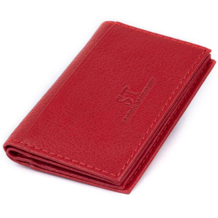 Визитница-книга ST Leather 19214 красная