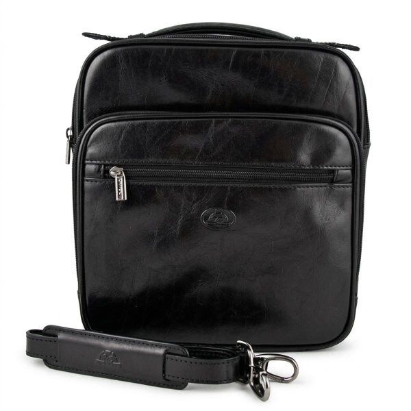 Чоловіча шкіряна сумка Tony Perotti Italico 7058 nero (90634) Чорна