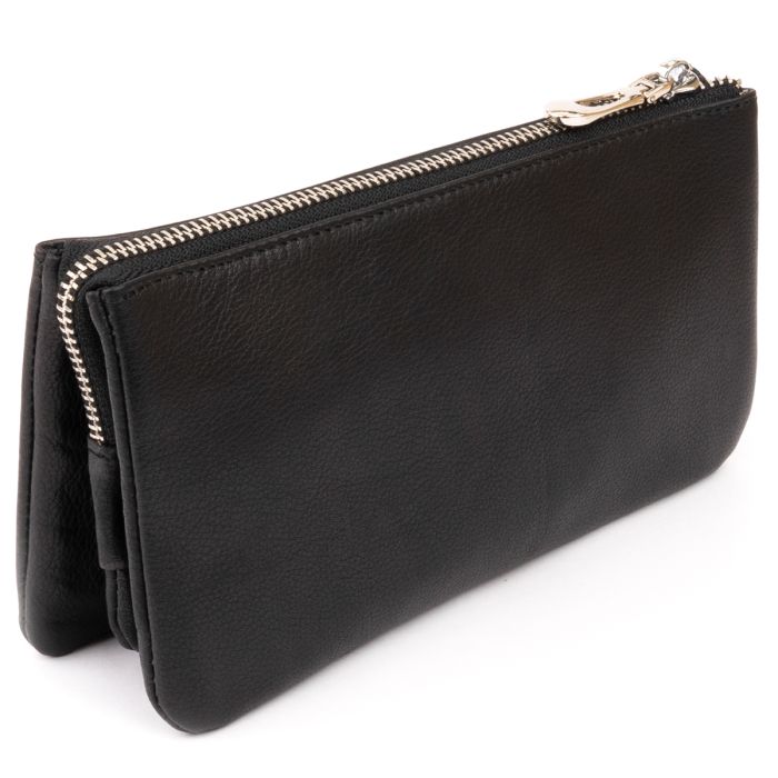 Місткий клатч на два відділення жіночий ST Leather 19246 чорний