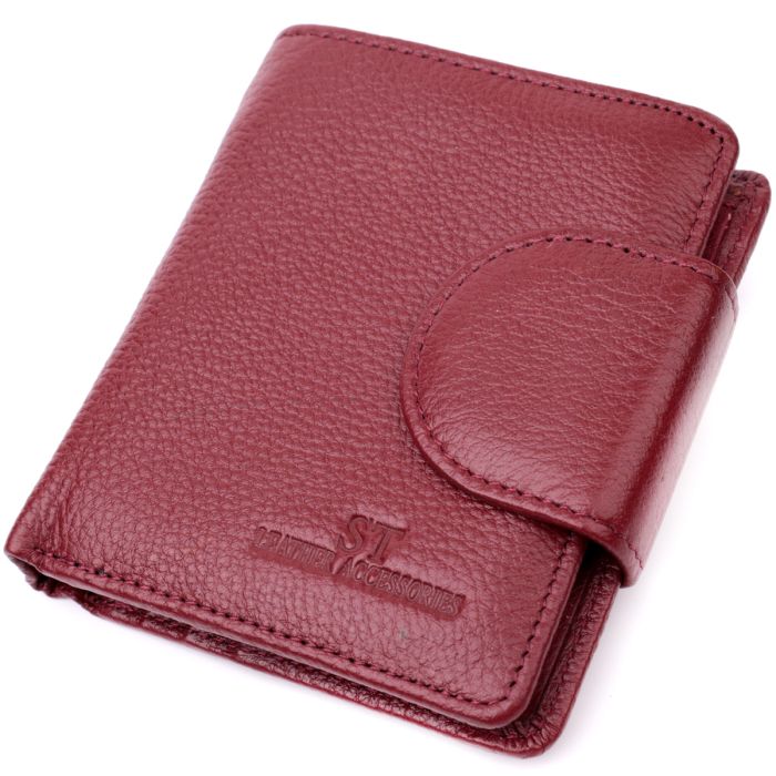 Жіночий гаманець вертикального типу із натуральної шкіри ST Leather 22452 бордовий