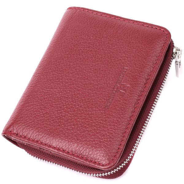 Женский кошелек среднего размера из натуральной кожи ST Leather 22551 бордовый