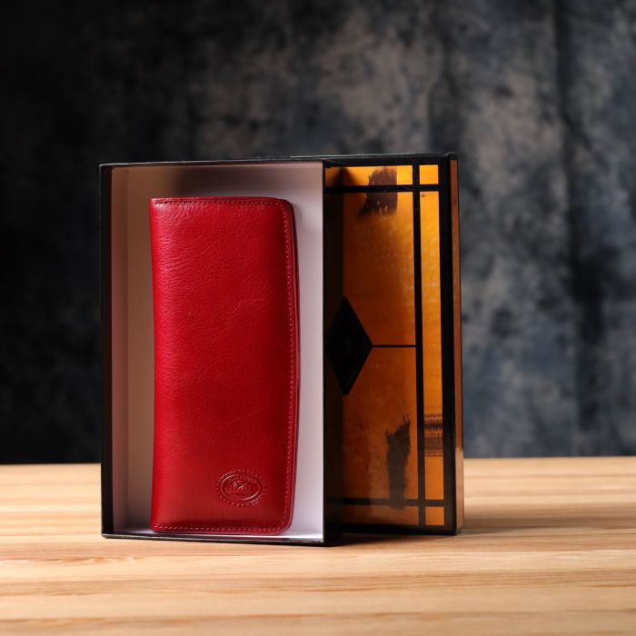 Женский кошелек из натуральной глянцевой кожи Tony Perotti 20895_1 (2701Z rosso) красный