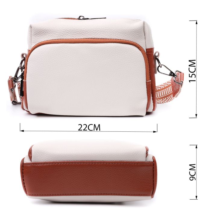 Сумка для женщин каждый день из натуральной кожи Vintage 22589 белая