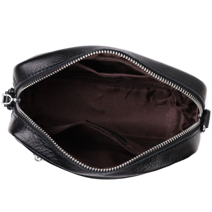 Жіноча сумка з натуральної шкіри Vintage 22436 чорна