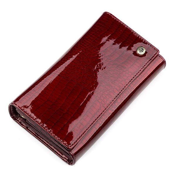 Гаманець жіночий ST Leather 18429 (S8001A) багатофункціональний бордовий