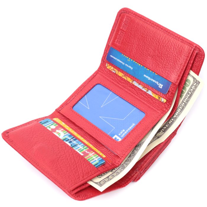 Женский портмоне с монетницей из натуральной кожи ST Leather 22727 красный