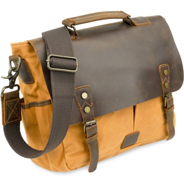 Деловой портфель в сочетании с кожей 20120 Vintage рыжий