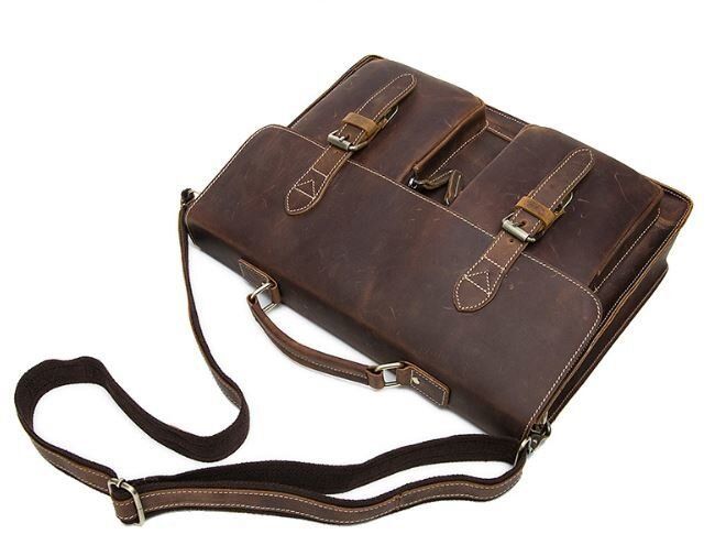 Портфель мужской из кожи 14774 Vintage рыжий