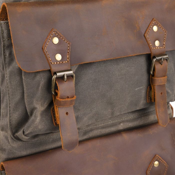 Туристичний рюкзак canvas 20107 Vintage болотяний