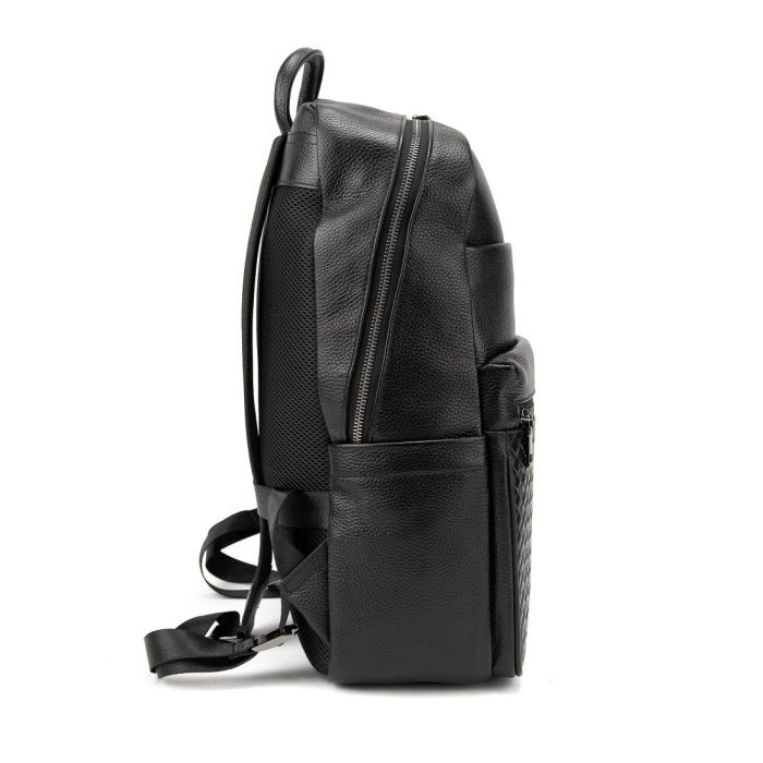 Чоловічий шкіряний рюкзак чорний Tiding Bag A25F-2418A
