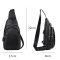 Человек кожаный черный слинг на плечо Tiding Bag A25F-6601A