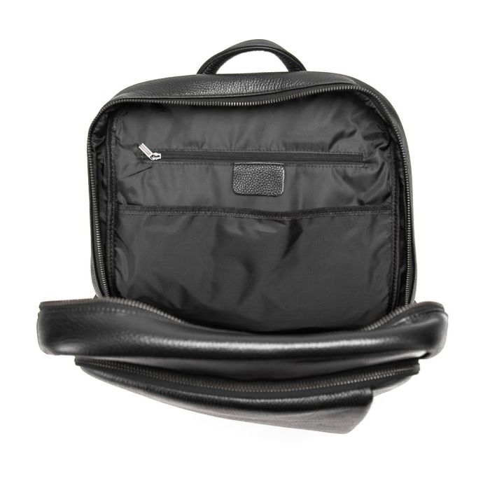 Шкіряний чорний рюкзак Tiding Bag A25F-8528-3A