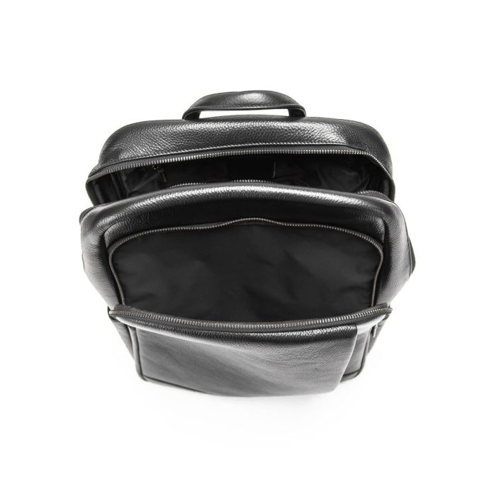 Шкіряний чорний рюкзак Tiding Bag A25F-8528-3A