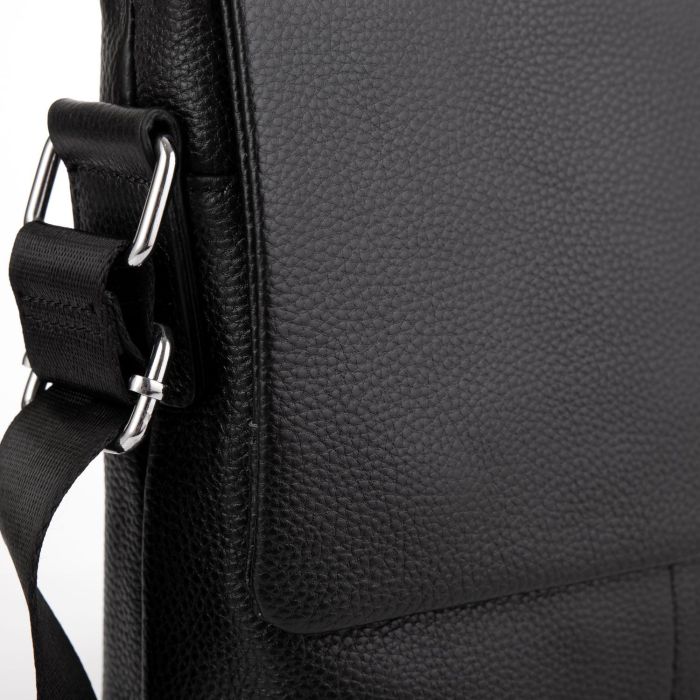 Класична чоловіча сумка через плече на два відділення Tiding Bag A25F-8870A чорна