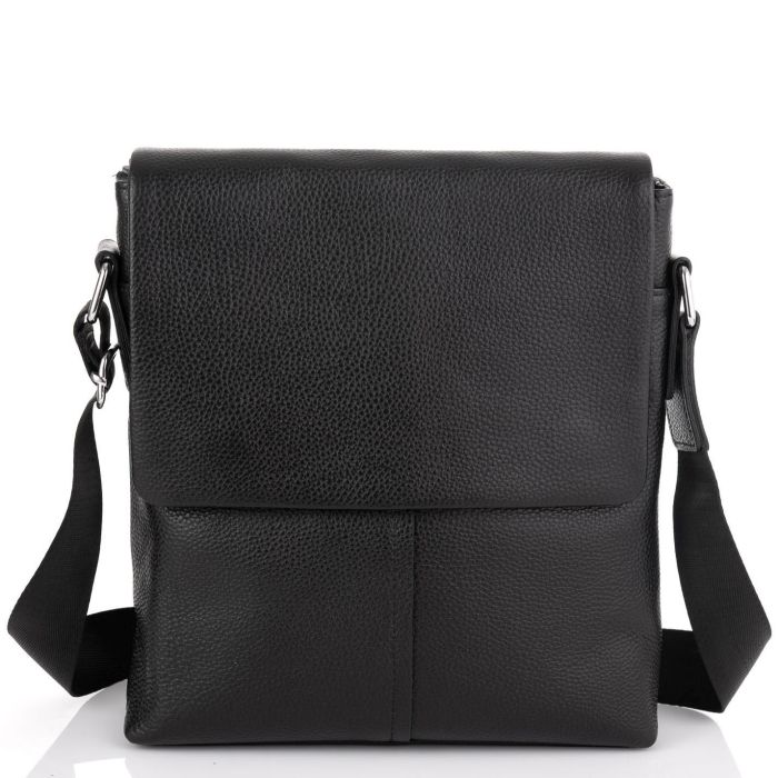 Класична чоловіча сумка через плече на два відділення Tiding Bag A25F-8870A чорна
