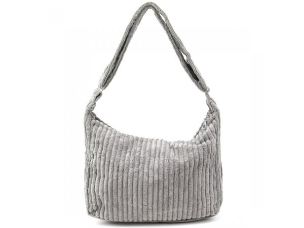 Вельветова сумка жіноча сіра Lilly P4-8298G сіра