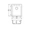 Кухонная мойка Adamant BOARD mokko 410x495x190 мм, без крыла