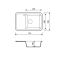 Кухонная мойка Adamant EXISTENCE terra 775x505x190 мм, с крылом