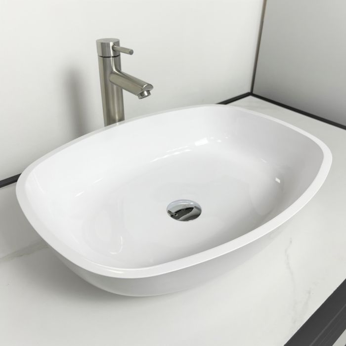 Умивальник накладний Adamant Amarant White 540x410x130мм, штучний камінь
