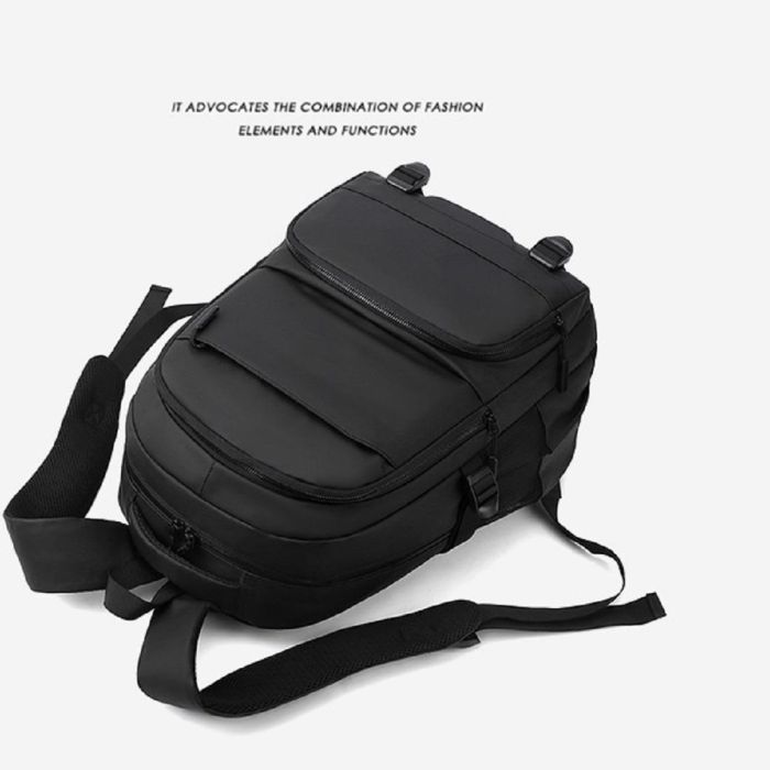 Вместительный текстильный черный рюкзак Confident ANT02-6656A