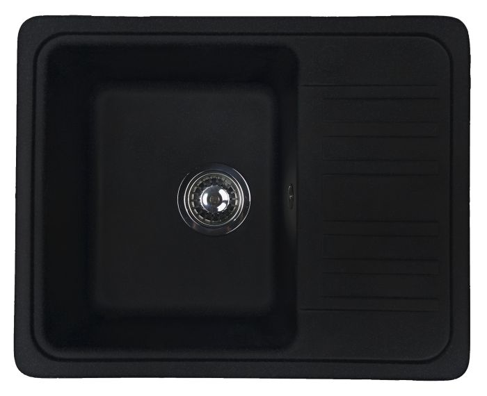 Кухонная мойка Adamant SMALL антрацит 570x455x180 мм, с крылом