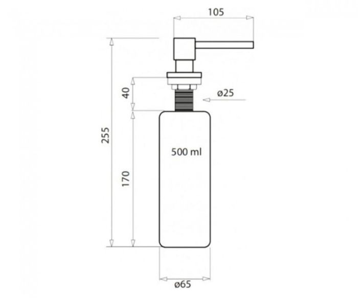 Дозатор для миючого засобу AquaSanita DQ-001 хром