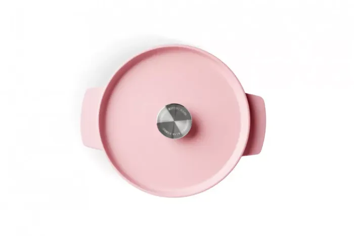 Каструля чавунна з кришкою KitchenAid 22 см 3,3 л колір суха троянда (CC007430-001)