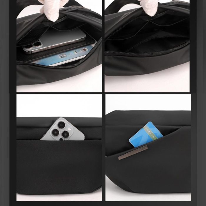 Чоловіча містка сумка на пояс Confident AT08-1100-68A чорний