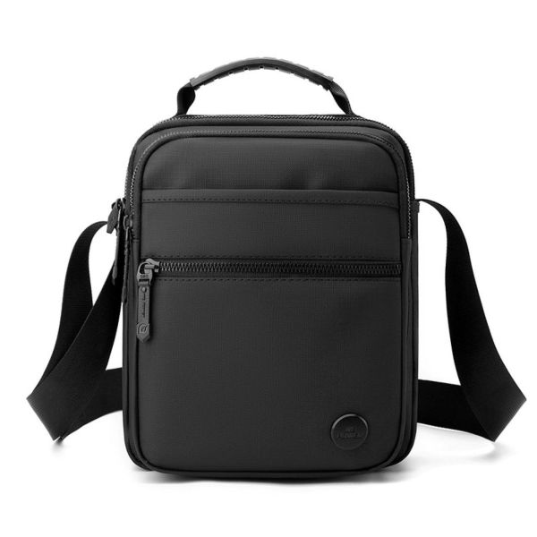 Чоловічий текстильний месенджер із ручкою Confident AT08-1293A чорний