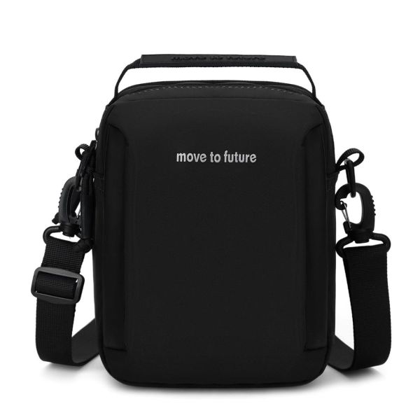 Маленька чоловіча текстильна сумка з ручкою Confident AT09-T-34724A чорна