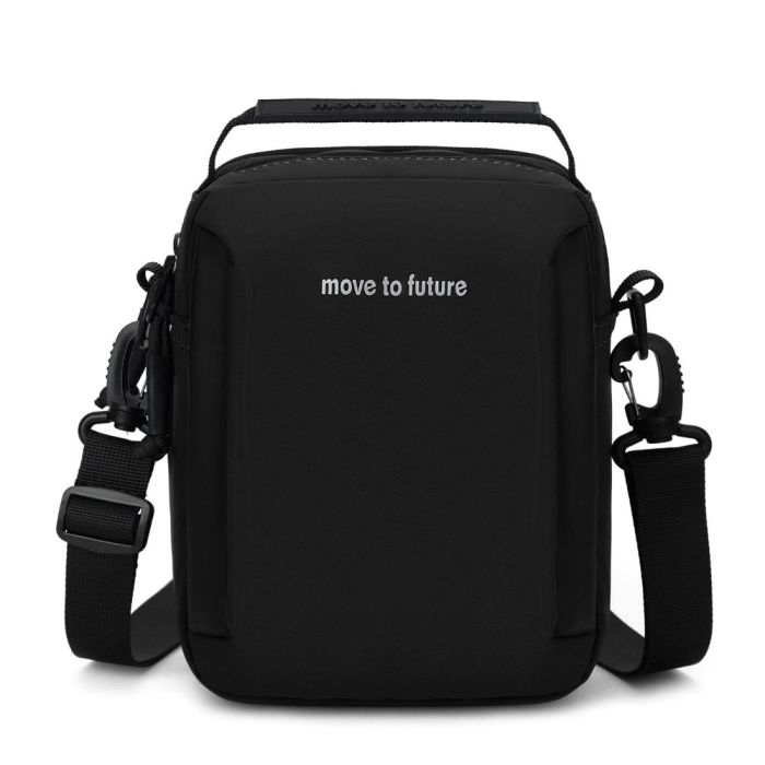 Маленька чоловіча текстильна сумка з ручкою Confident AT09-T-34724A чорна