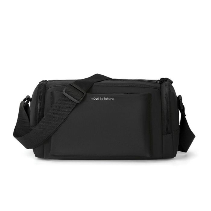 Горизонтальна текстильна чоловіча сумка Confident AT09-T-34804A чорний