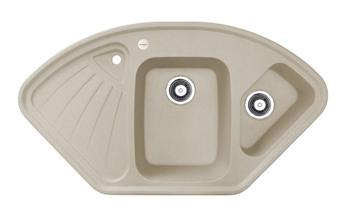 Кухонна мийка Adamant CONSENSUS Avena 1045x575x190 мм, кутова з крилом