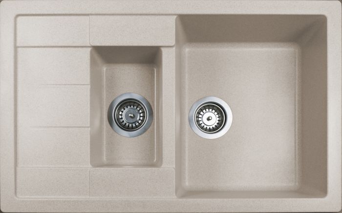 Кухонная мойка Adamant ANILA PLUS avena 775x495x200 мм, с крылом