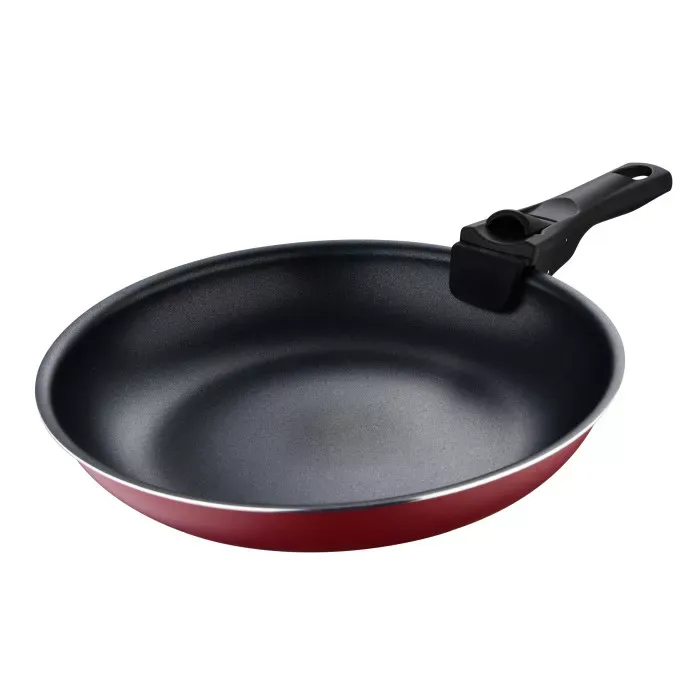 Набір сковорідок зі знімною ручкою Bergner Click & cook 22/26 см червоний (BG-31605-RD)
