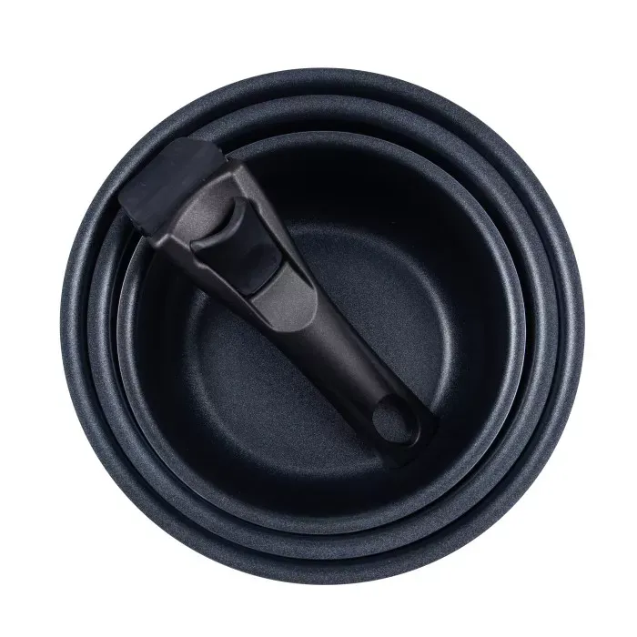 Набір ковшів зі знімною ручкою Bergner Click & cook, 16/18/20 см, 4 предмета (BG-31608-BK)