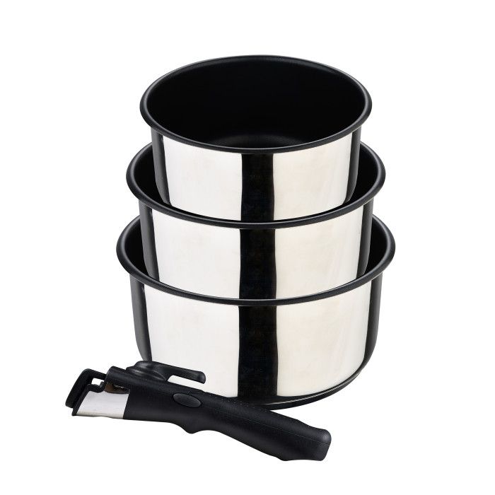 Набір ковшів зі знімною ручкою Bergner Click & cook 1.5/2.1/3 л (BG-32293-MM)