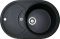 Кухонная мойка Adamant SHELL черная 770x495x200 мм, с крылом
