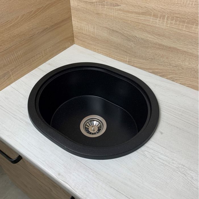 Кухонная мойка Adamant CIRCUM черный металлик 500x425x180 мм, без крыла