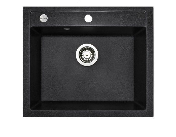Кухонная мойка Adamant PRIZMA черный металлик 590x495x200 мм, без крыла