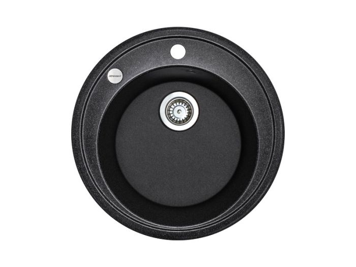 Кухонная мойка Adamant SUN черная металлик d 510x200 мм, без крыла