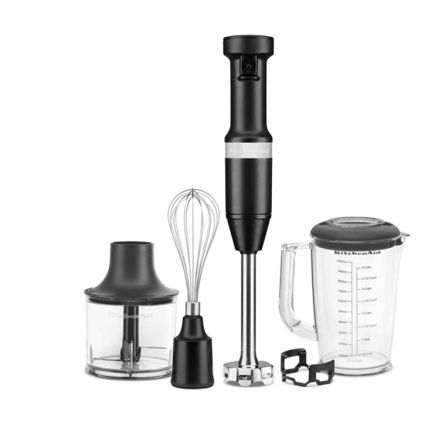 Блендер KitchenAid 5KHBV83EBM занурювальний з аксесуарами матовий чорний