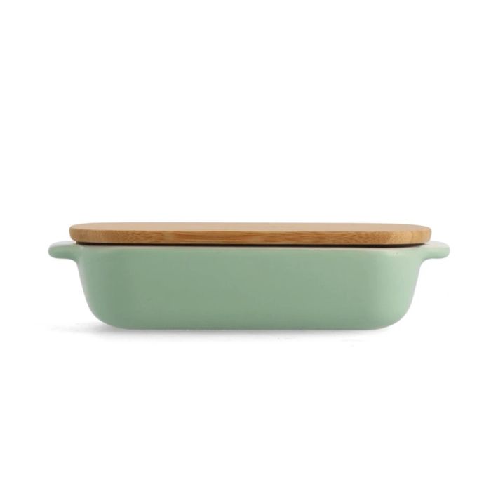 Форма для випічки з кришкою KitchenAid керамогранітна 24,1x15x6 см 0,9 л фісташковий колір (CC007424-001)