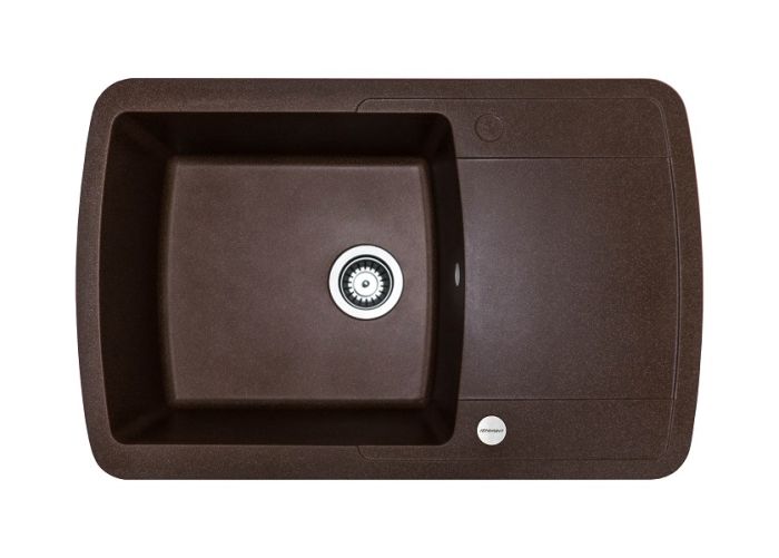 Кухонная мойка Adamant OPTIMAKS коричневая 775x495x200 мм, с крылом
