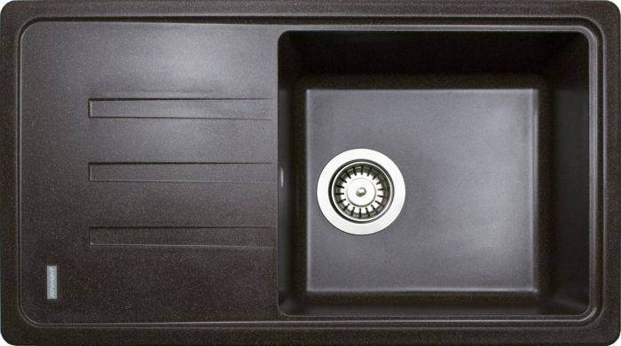 Кухонна мийка Adamant SLIM LONG коричнева 780x435x200 мм, з крилом
