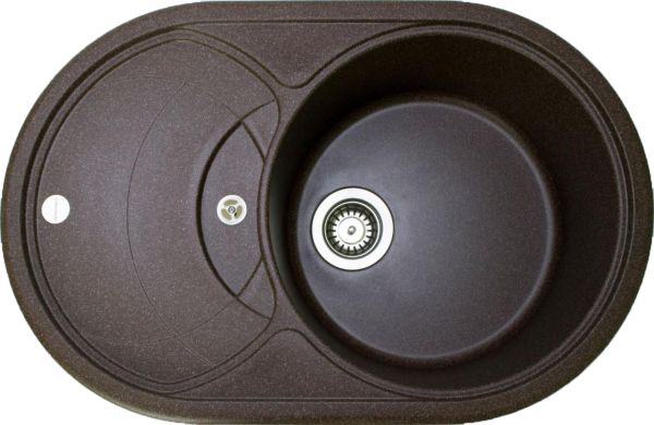 Кухонна мийка Adamant SHELL коричнева 770x495x200 мм, з крилом
