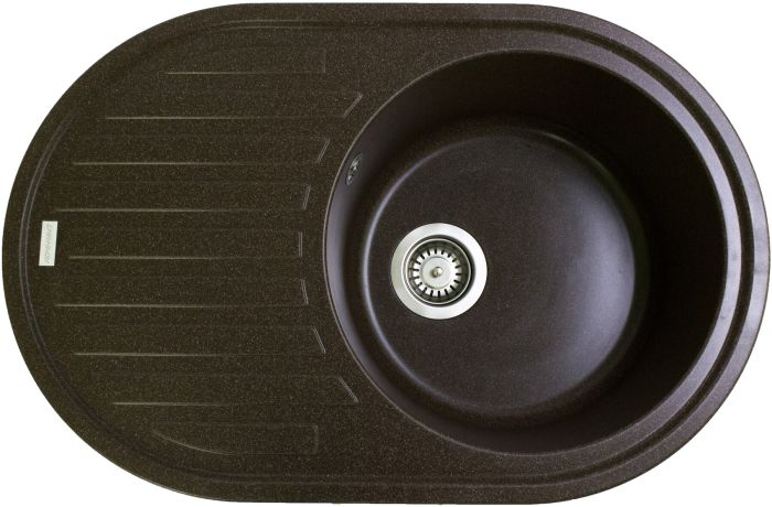 Кухонна мийка Adamant ELLIPSIS коричнева 765x495x200 мм, з крилом