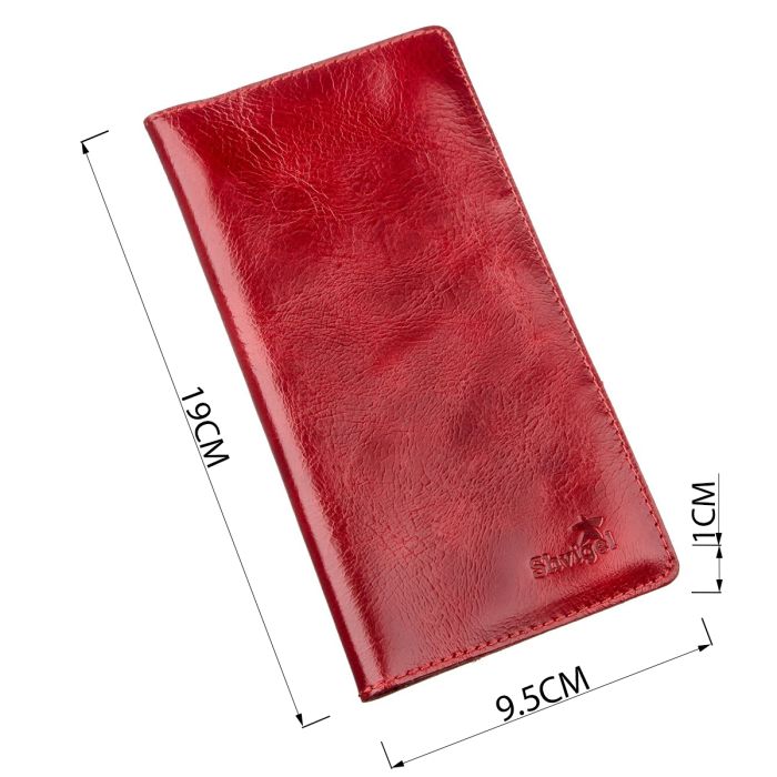 Кошелек женский вертикальный из кожи алькор SHVIGEL 16194 красный
